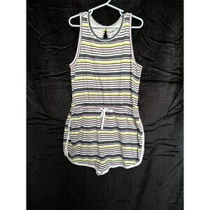 Melrose & Market, girls sleeveless striped romper with elastic waist, size L